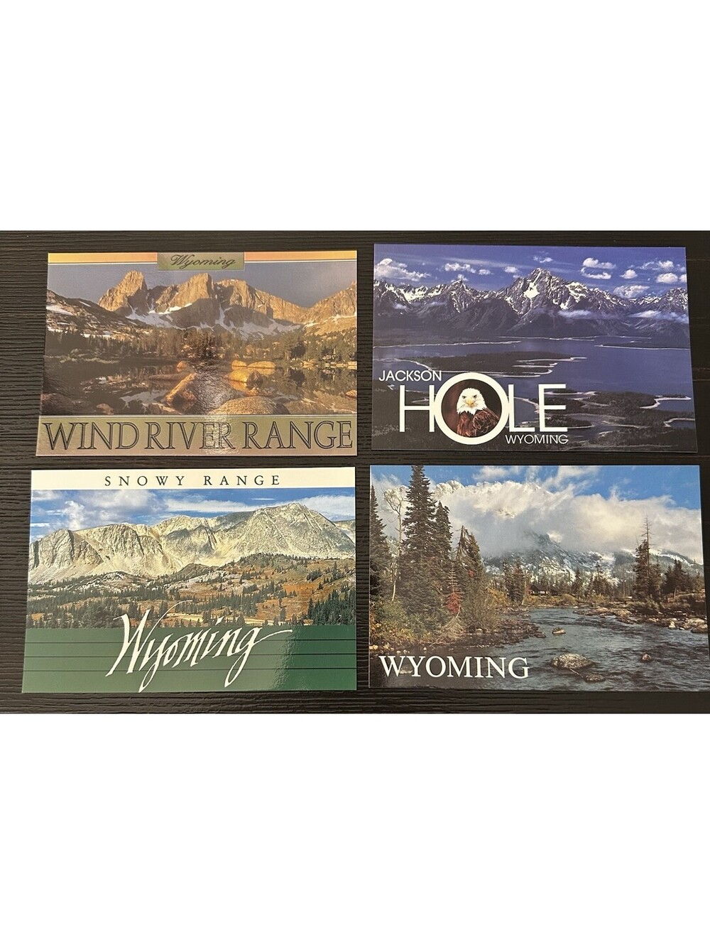 Wyoming Scenic Mountain Postcards Unused Lot Of 4 1993 & 1994